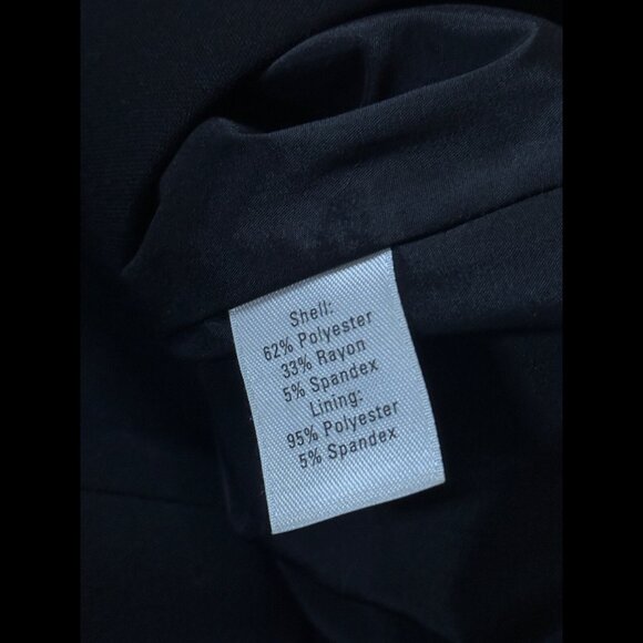 Semantiks Pencil Skirt 2 / XS Womens Black Poly Rayon 2 Button Stretch - Picture 7 of 7